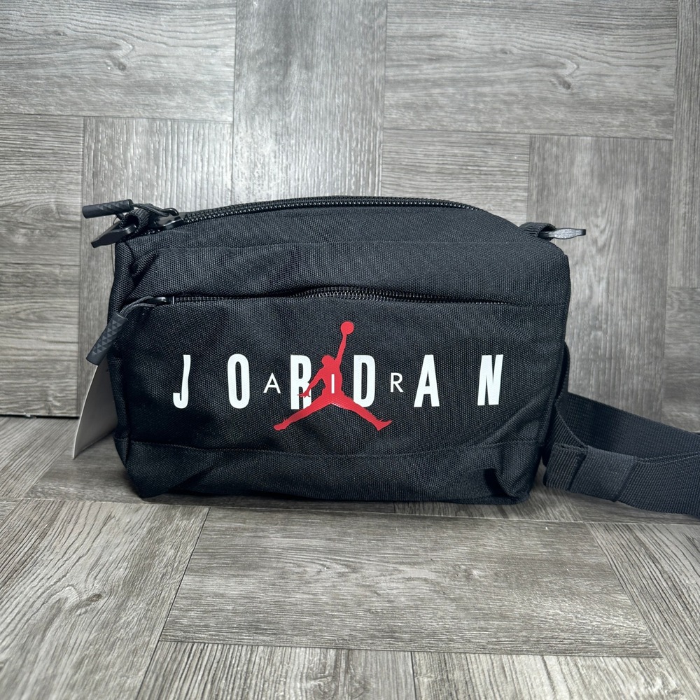Jordan Crossbody Bag Small Black Red Jumpman Logo SM9031-023 NEW